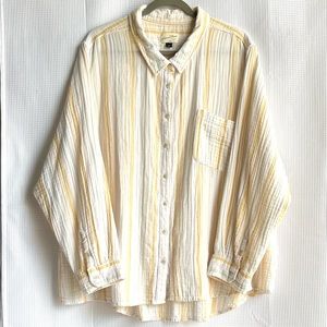 Universal Thread / Cotton Button Down Striped Blouse / Women’s Size 4X